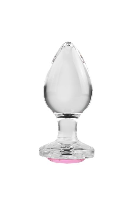 A&E PINK GEM GLASS PLUG LARGE