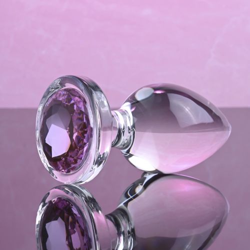 A&E PINK GEM GLASS PLUG LARGE