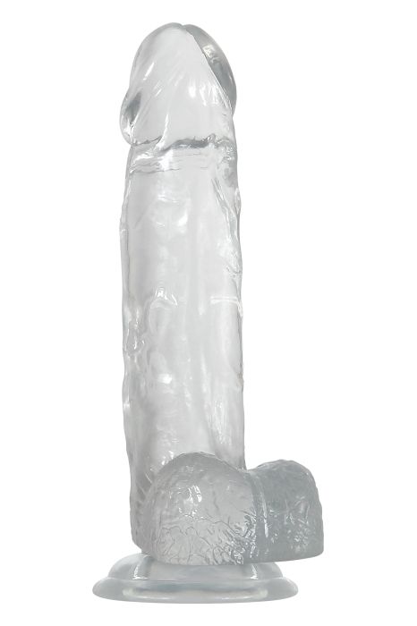 A&E CRYSTAL CLEAR 8 INCH DILDO