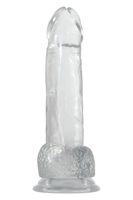 A&E CRYSTAL CLEAR 8 INCH DILDO