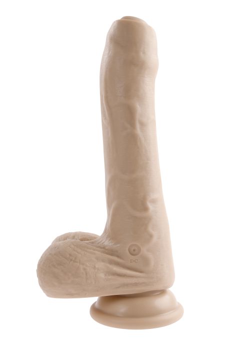 EVOLVED PEEK A BOO VIBRATING DILDO 8 INCH LIGHT