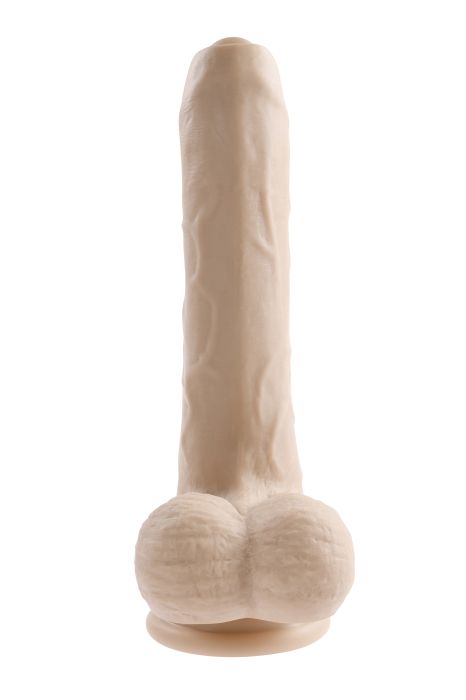EVOLVED PEEK A BOO VIBRATING DILDO 8 INCH LIGHT