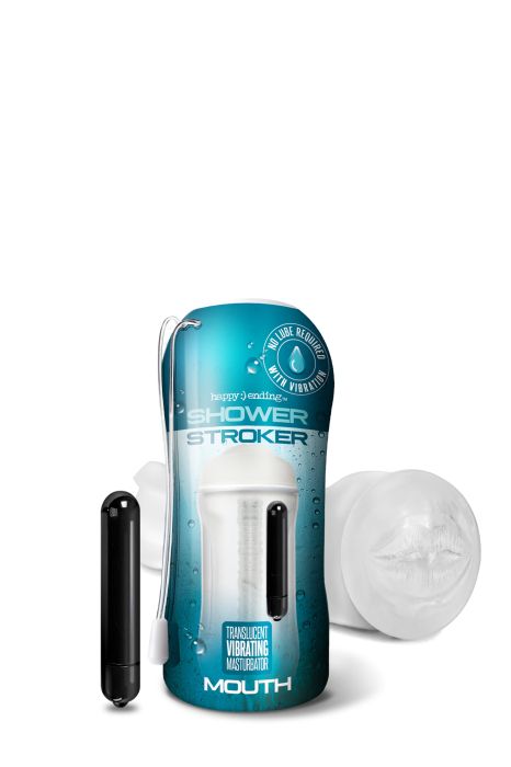 HAPPY ENDING VIBRATING SHOWER STROKER SELF LUBRICATING MOUTH