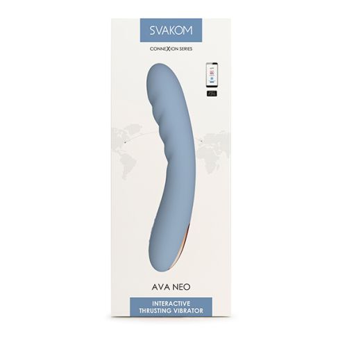  Svakom-Ava Neo Interactive Thrusting Vibrator Blue