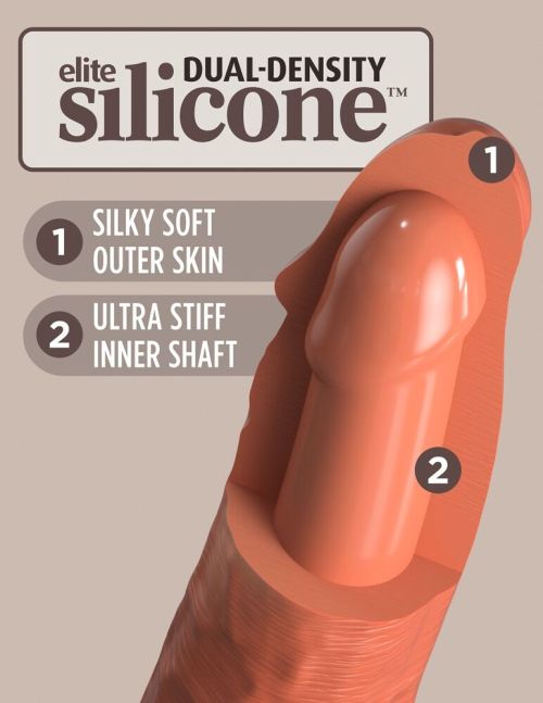  8" Vibrating + Dual Density Silicone Cock