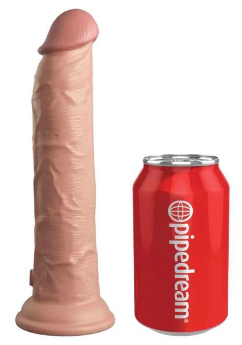 9" Vibrating + Dual Density Silicone Cock with Remote