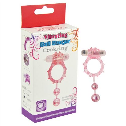 Vibrating Ball Banger Cock Ring 2 Ball