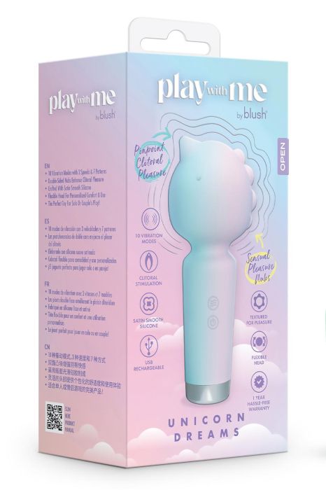 Unicorn Dreams Wand Vibrator-Blush-Play with me