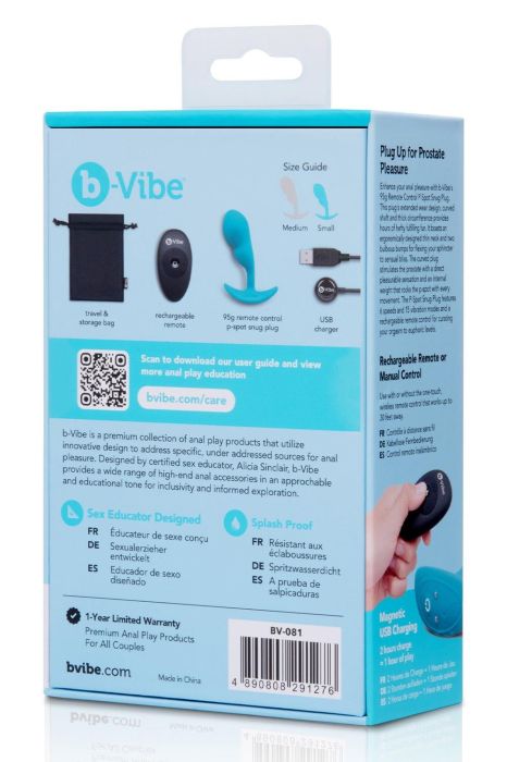 Remote Control P-Spot Snug Plug 95Gr Blue