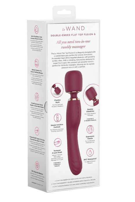 Flat Top Fusion G 2-In1 Double Ended Wand Vibrator