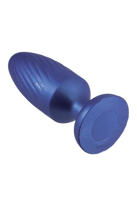 4 Inch Silicone Anal Plug Metallic Blue
