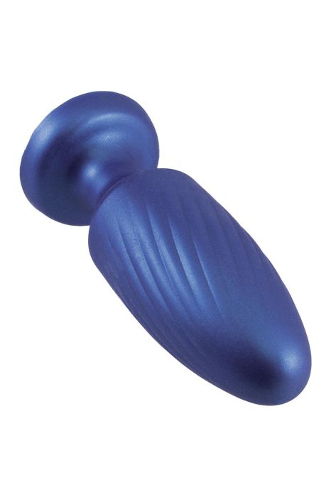 4 Inch Silicone Anal Plug Metallic Blue