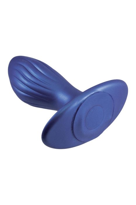 4.5 Inch Silicone Anal Plug Metallic Blue 