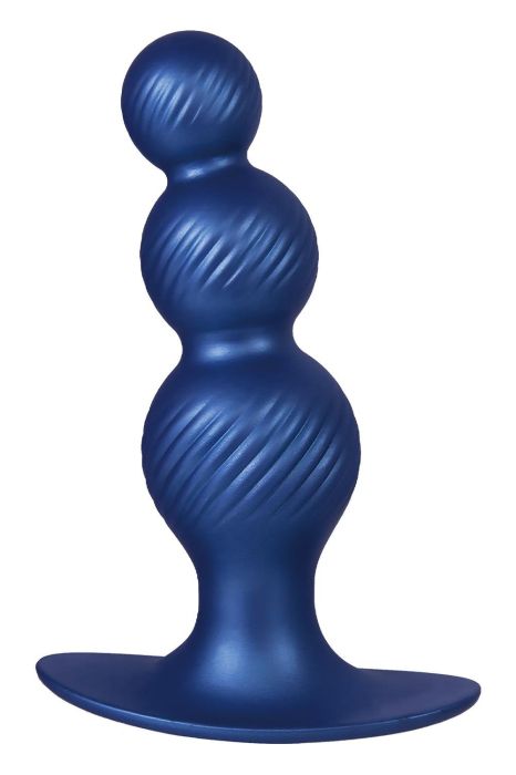 5 Inch Silicone Anal Plug In Metallic Blue