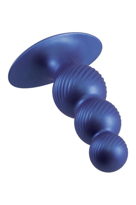 5 Inch Silicone Anal Plug In Metallic Blue