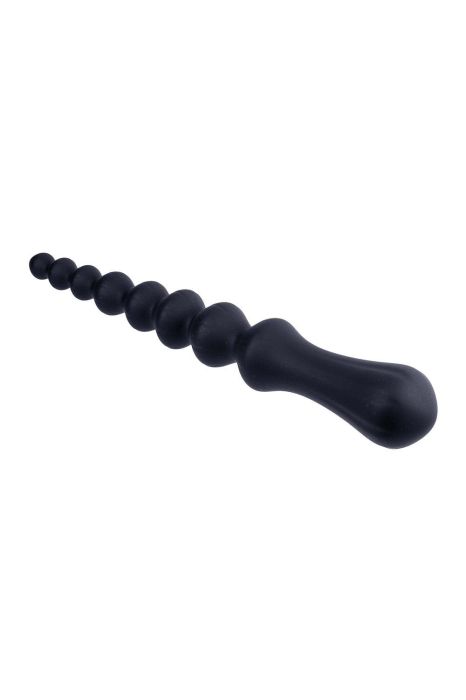 8.5 Inch Ribbed Silicone Anal Ball Beads Black