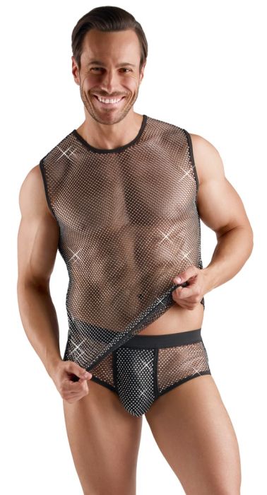 Провокативна мрежа с бляскави акценти!-Svenjoyment;Size:XL