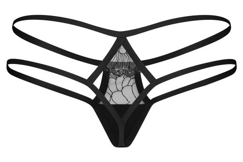 Obsessive Arrowel Thong- Colour:black-Size:S/M