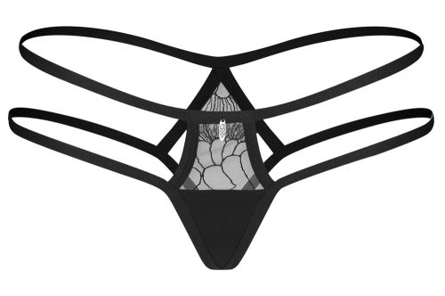 Obsessive Arrowel Thong- Colour:black-Size:S/M