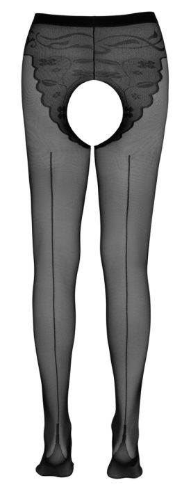 Cottelli LEGWEAR Suspender Open Crotch Tights-Размер:3