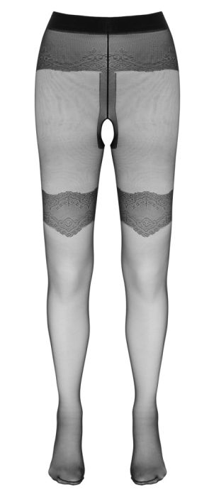 Чорапи без дъно с жартиери и декоративни шевове.size;2