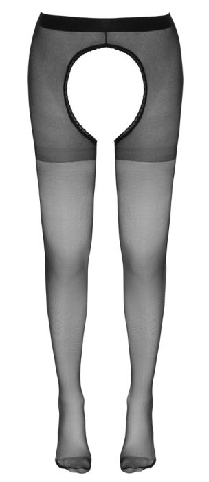 Cottelli LEGWEAR Open Crotch Tights-Size:S/M
