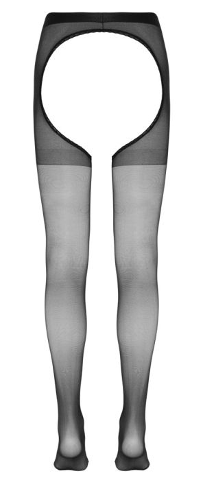 Cottelli LEGWEAR Open Crotch Tights-Size:S/M