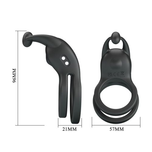 PRETTYLOVE Goodwin Vibrating Double Cock Ring