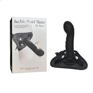 Double-Sided Vibrating Massager for G-Spot and Clitoral Stimulation - Hands-Free Teasing Device