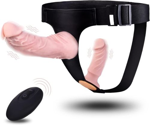 Double Dong Strap-on with Remote