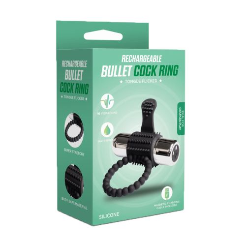 Rechargeable Cock Ring Tongue Flicker