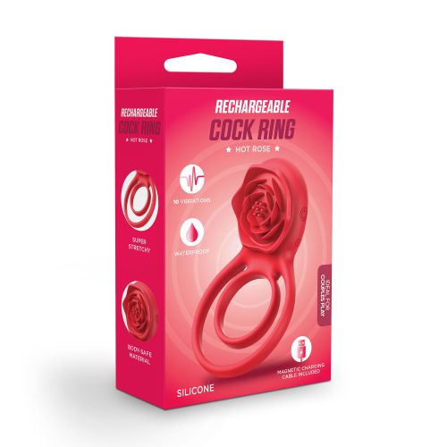 Hot Rose COCK RING 2 IN 1 Thrusting Massager