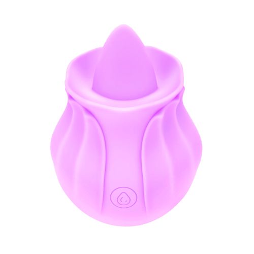 Силиконов вибриращ вибратор тип „Роза“ с ближещ ефект Silicone Licking Rose – Розов