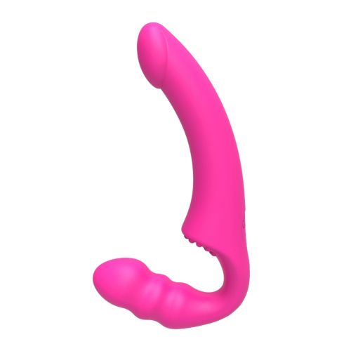 Луксозен реалистичен дилдо вибратор с дистанционно управление Pinkscrew(8.5”)–Магента