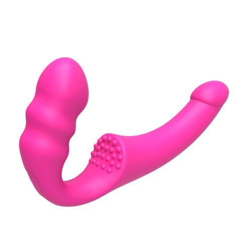 Луксозен реалистичен дилдо вибратор с дистанционно управление Pinkscrew(8.5”)–Магента