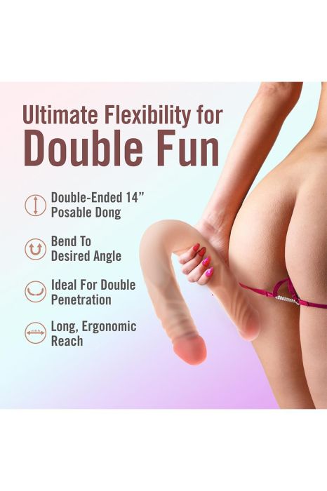 Plus 14” Posable Double Dong Beige