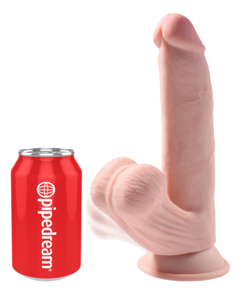 8 Inch Triple Density Cock With Swinging Balls Light