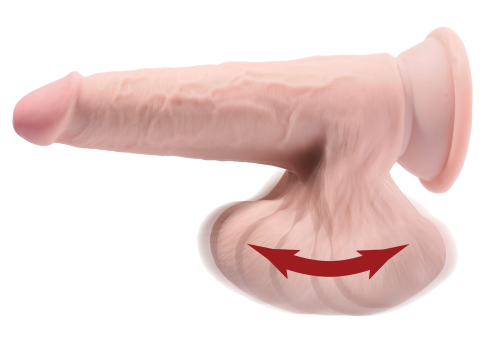 9 Inch Triple Density Cock With Swinging Balls Light