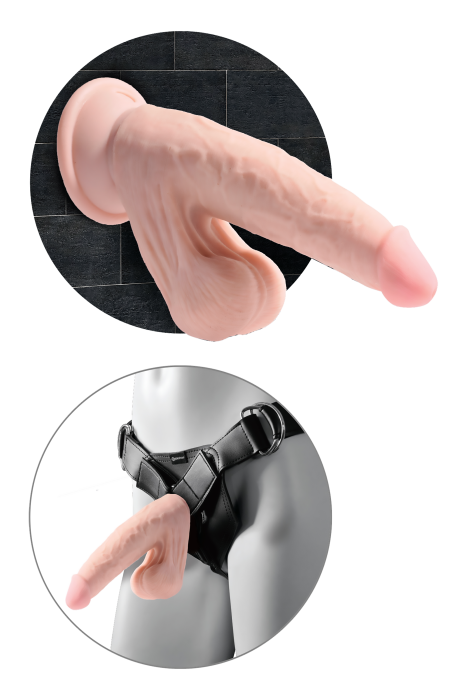 9 Inch Triple Density Cock With Swinging Balls Light