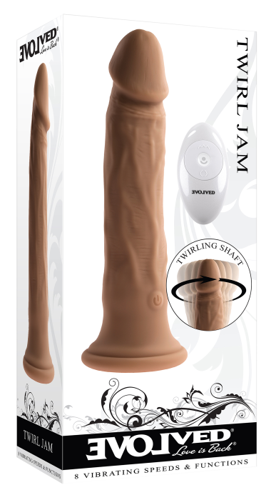 EVOLVED TWIRL JAM 9.25 INCH DARK FLESH
