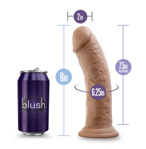 AU NATURAL 8INCH DILDO MOCHA