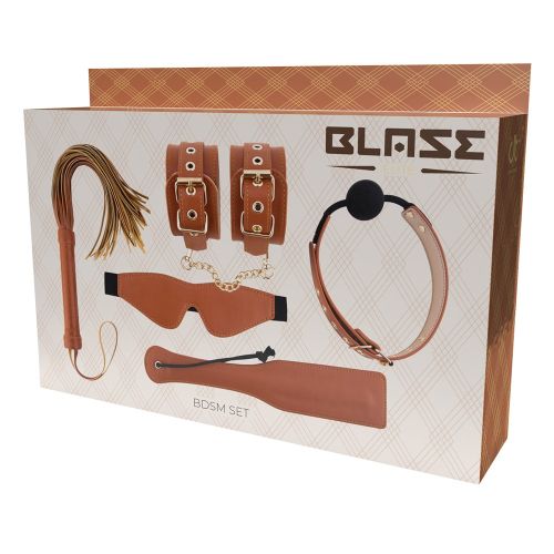 Elite Bdsm Set Cognac Vegan Leather