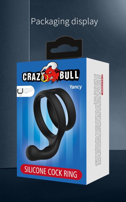 Силиконов ерекционен пръстен за пенис и тестиси Crazy Bull Yancy