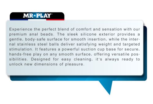 Mr. Play Metal & Liquid Silicone Anal Plug with 4 Metal Balls