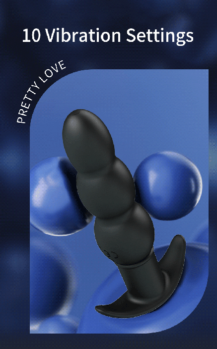 Анатомичен силиконов анален вибратор с Т-образна дръжка Pretty Love Aeaeeas, силикон11 см x 3 см.10 режима на вибрация