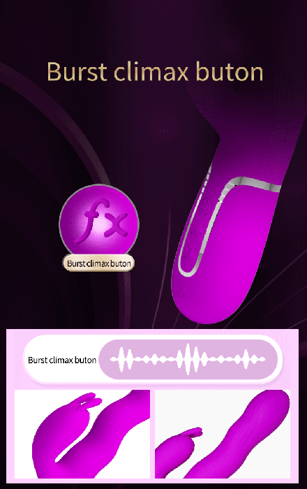Силиконов вибратор за G-точка и клитор с пулсиращи вълни Pretty Love Laursen– 25.2 см