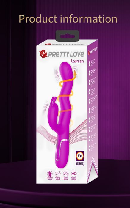 Силиконов вибратор за G-точка и клитор с пулсиращи вълни Pretty Love Laursen– 25.2 см