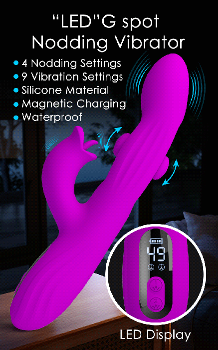 PRETTY LOVE-Yalanda-Purple-Nodding Rabbit Vibrator
