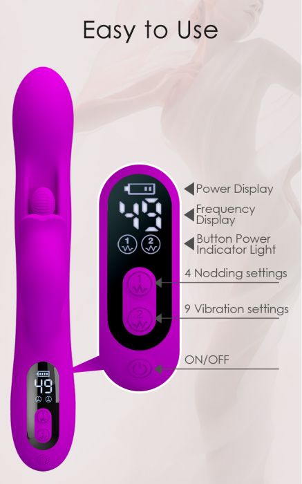 PRETTY LOVE-Yalanda-Purple-Nodding Rabbit Vibrator