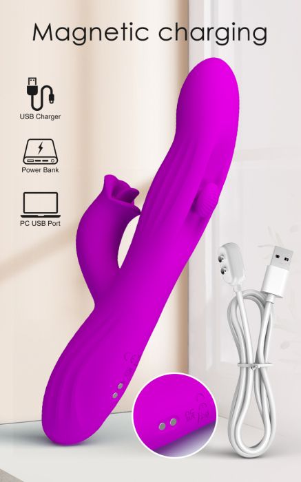 PRETTY LOVE-Yalanda-Purple-Nodding Rabbit Vibrator